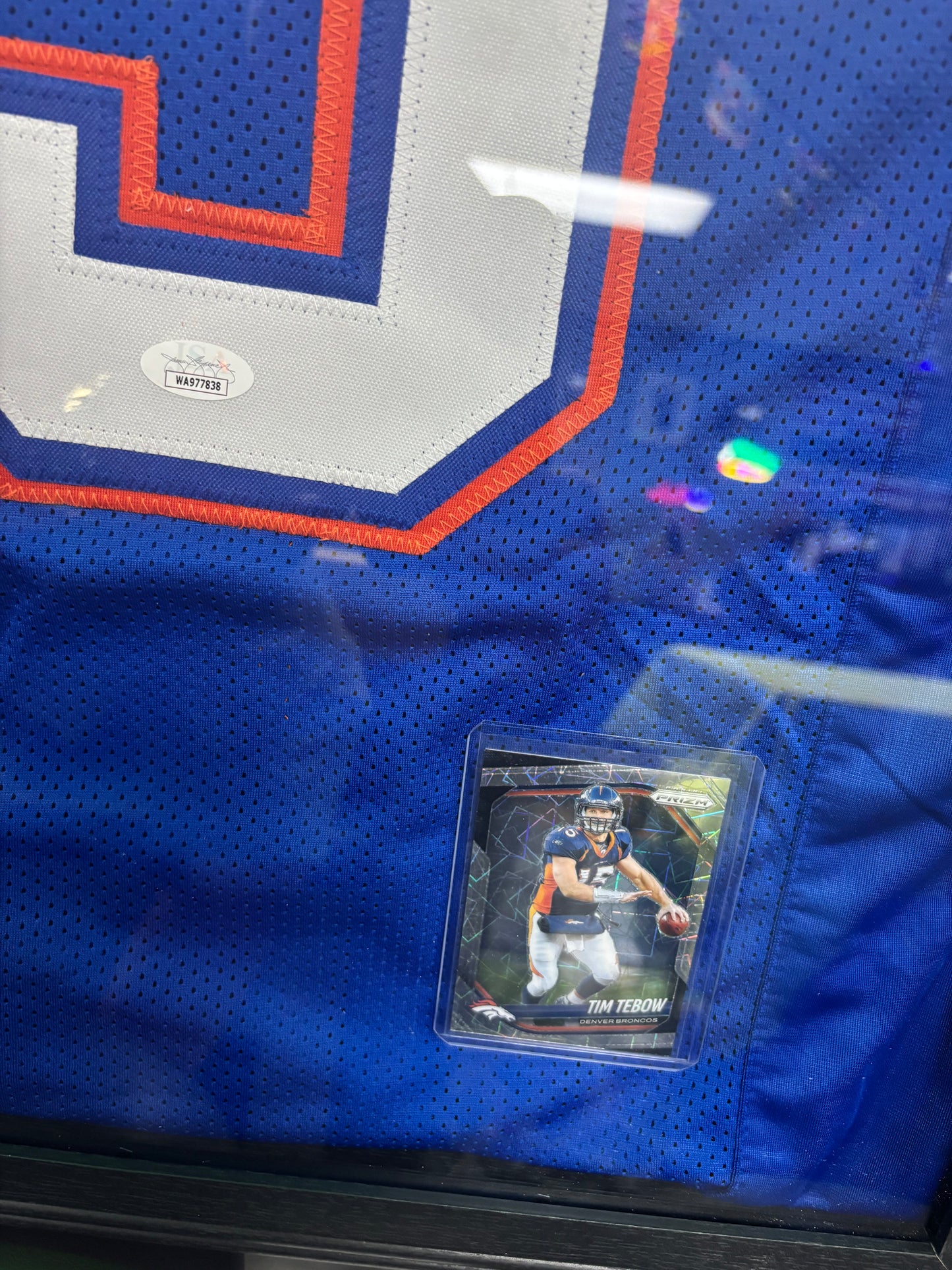 Tim Tebow Framed Autographed Florida Gators Jersey Display. JSA certified. In store purchase only.