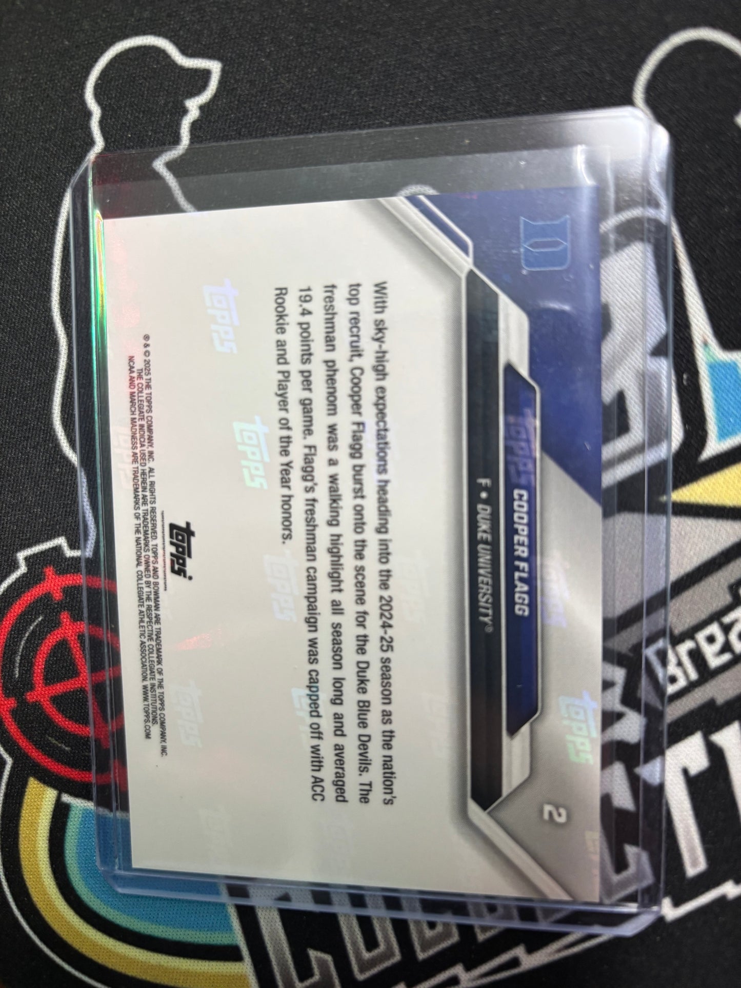 2025 Bowman U Now March Madness Cooper Flagg Short Print Black. #2.