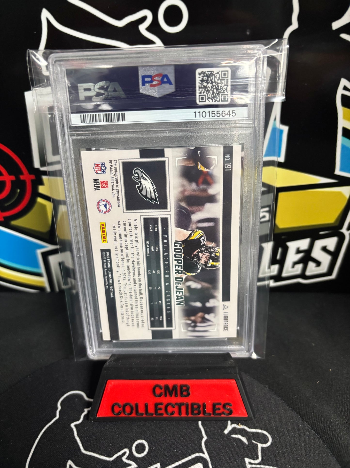 2024 Luminance Cooper DeJean RC Autograph #191 Limited 146/350 PSA 10/9!