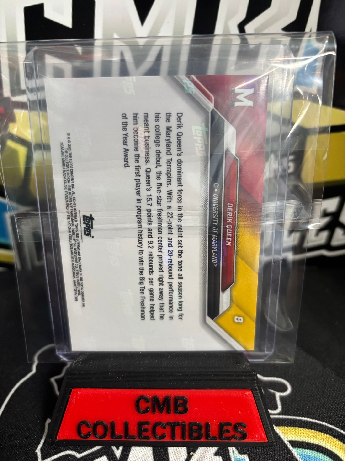 2025 Bowman U Now Derik Queen March Madness Orange Limited 12/29. Mint