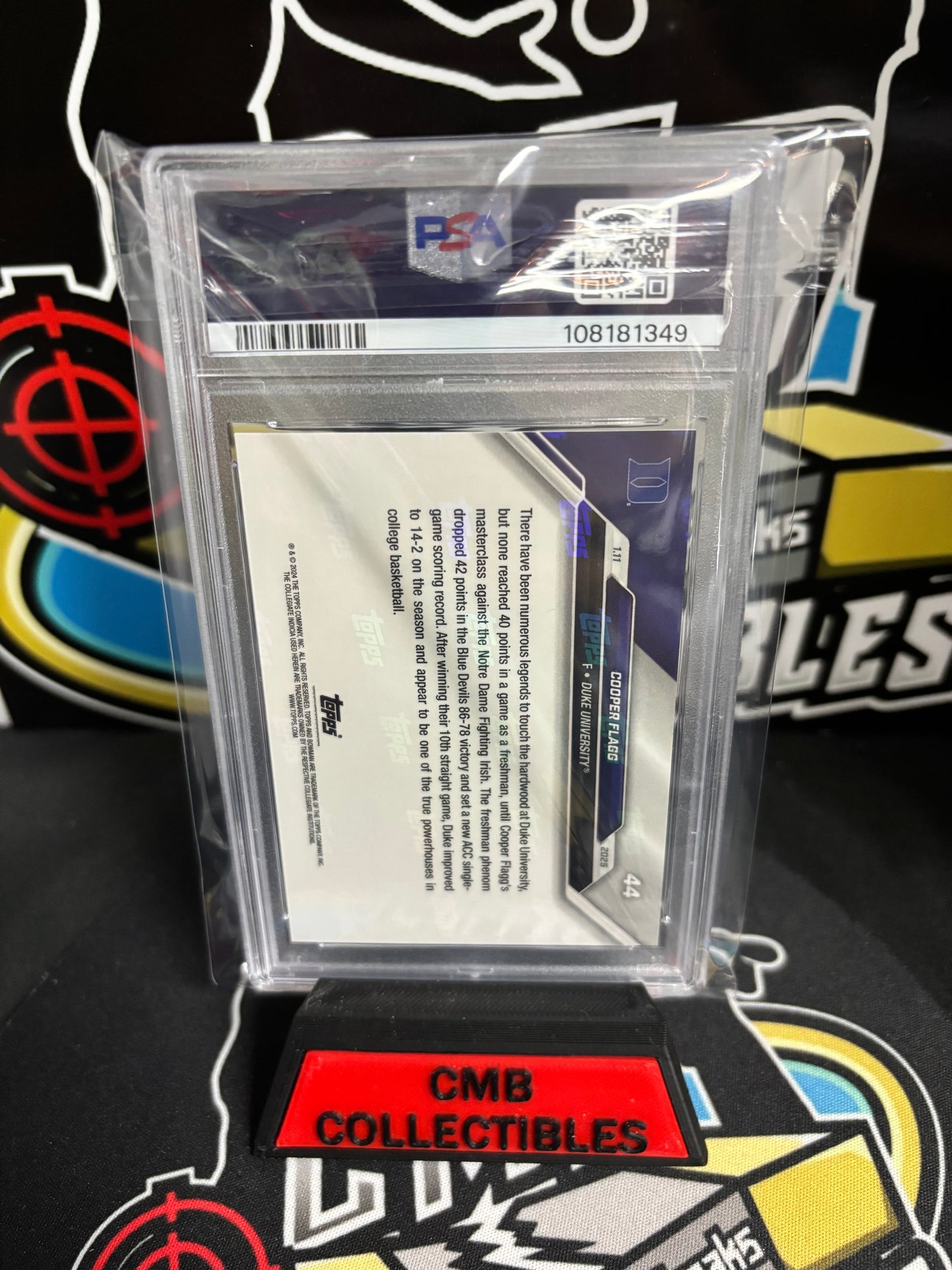 2024-25 Bowman U Now Cooper Flagg #44 PSA 10!