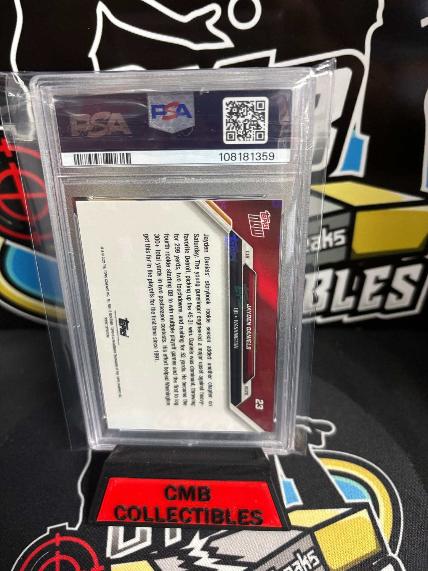 2024 Topps Now Jayden Daniels RC #23 PSA 10!