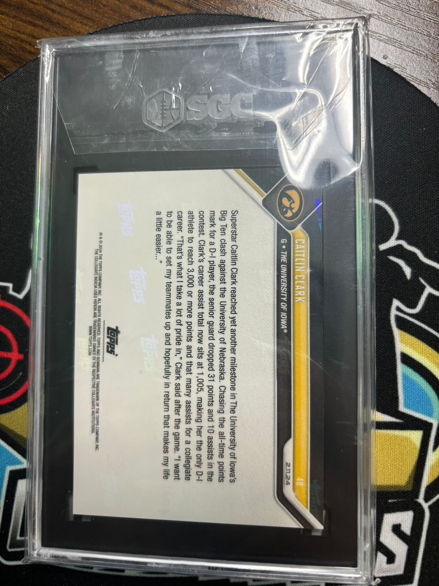 2023-24 Bowman U Now Caitlin Clark #48 SGC 10!