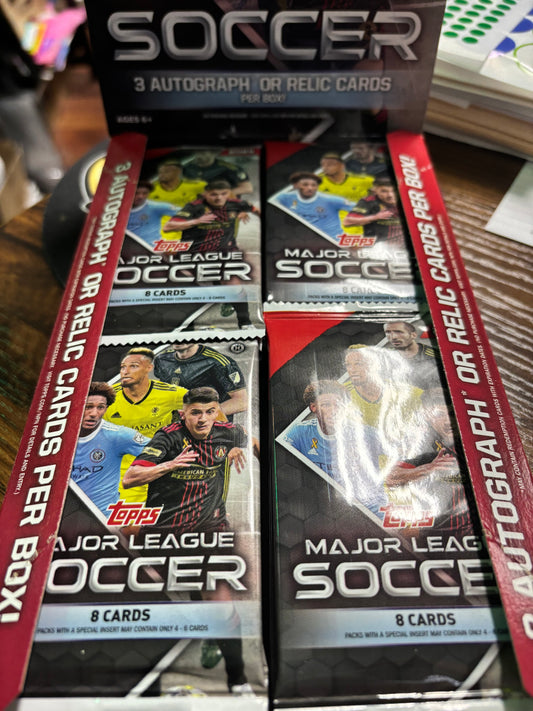 2023 Topps MLS Soccer Hobby Pack. New.
