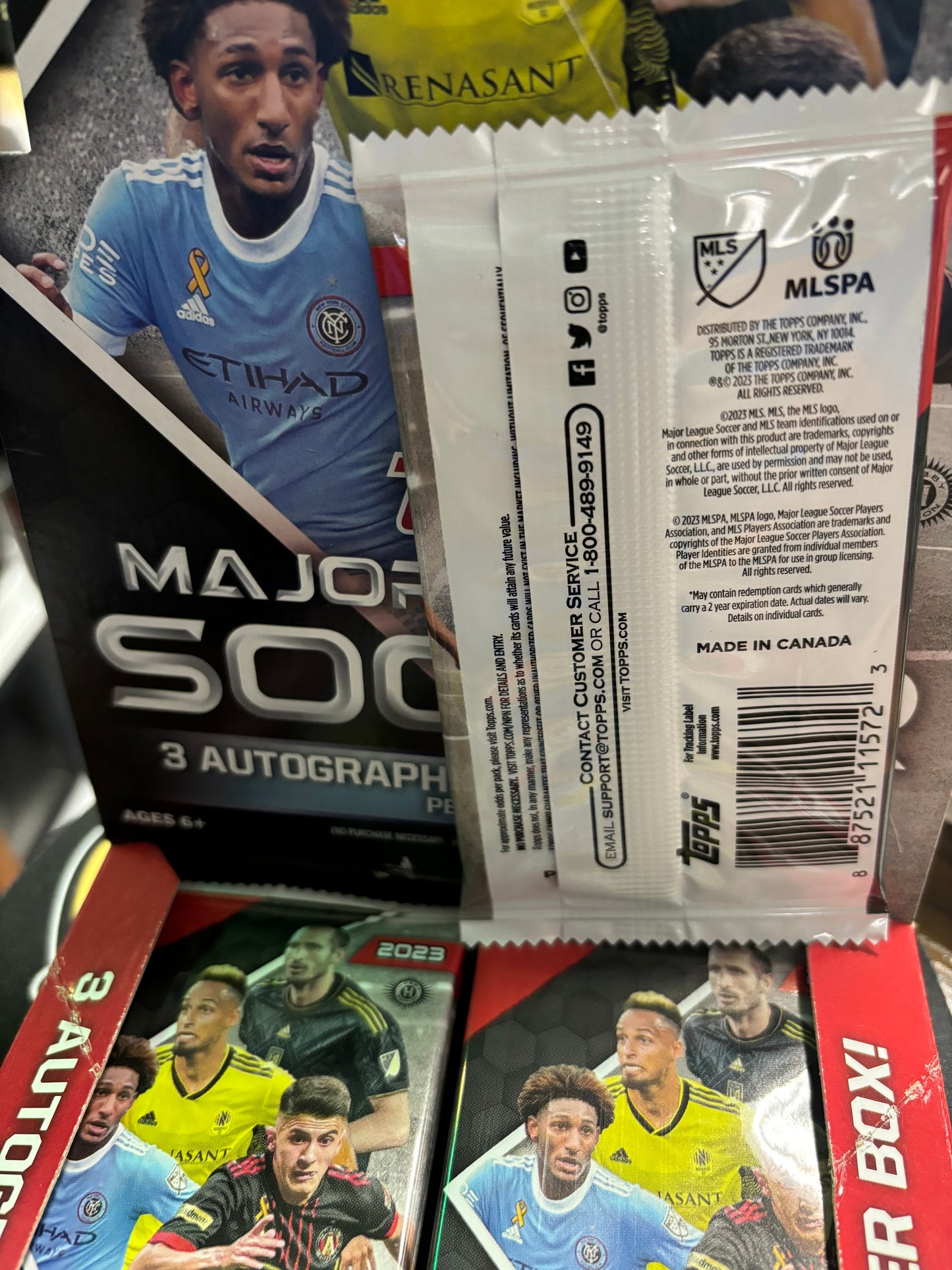2023 Topps MLS Soccer Hobby Pack. New.