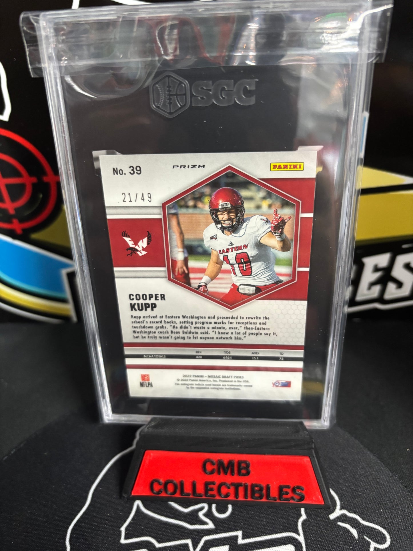 2022 Panini Mosaic Draft Picks Cooper Kupp 21/49 #39 SGC 9.5!