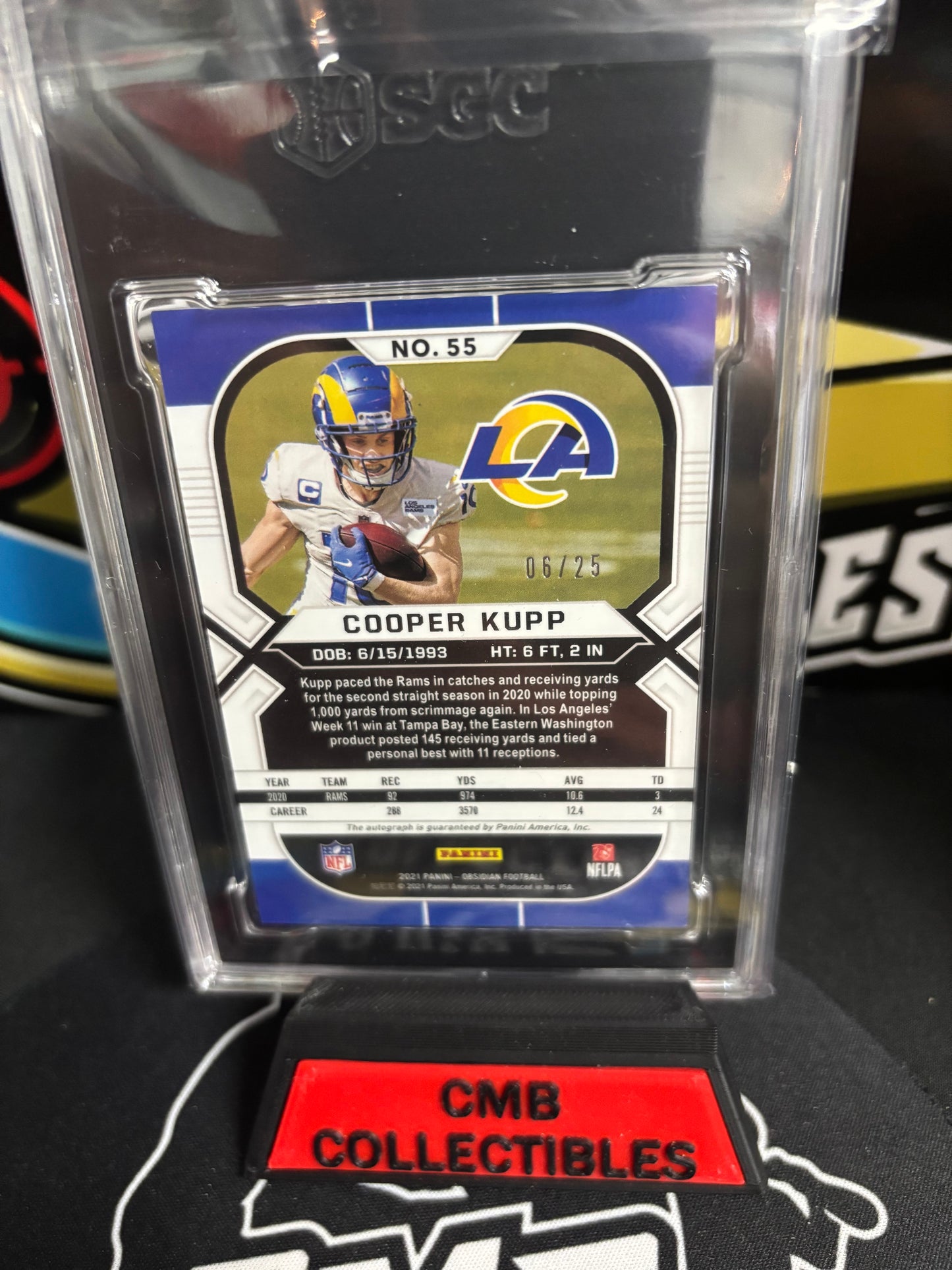 2021 Obsidian Cooper Kupp Autograph 6/25 #55 SGC 10/9.5