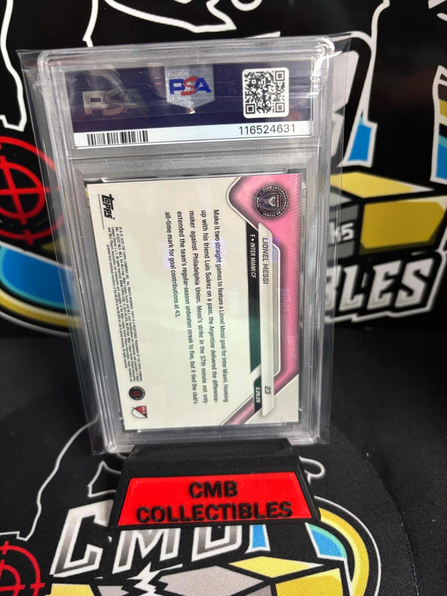 2025 Topps Now MLS Lionel Messi #23 Most Goals in Club! PSA 10!