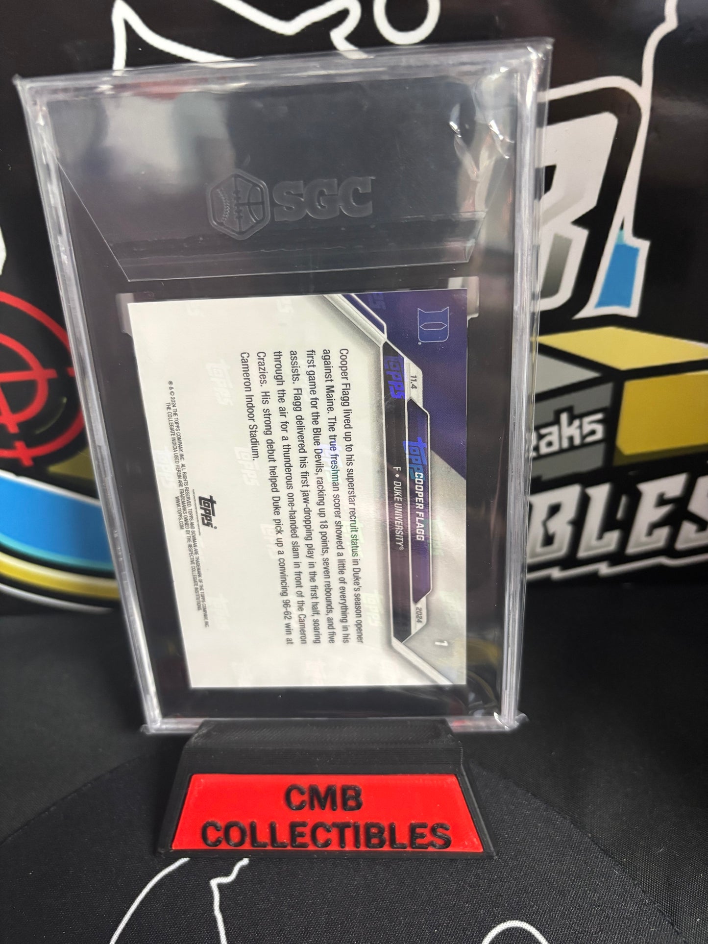 2024-25 Bowman U Now Cooper Flagg #1 Debut SGC 10!