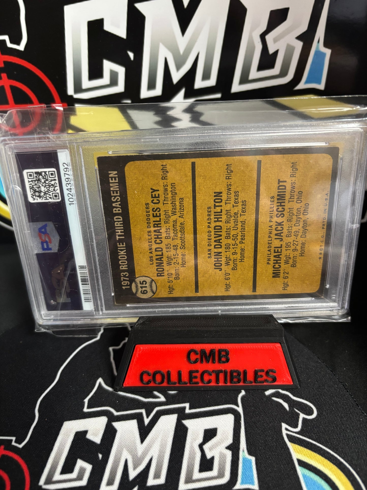 1973 Topps Cey Hilton Schmidt #615 Rookie Third Baseman. PSA 4.