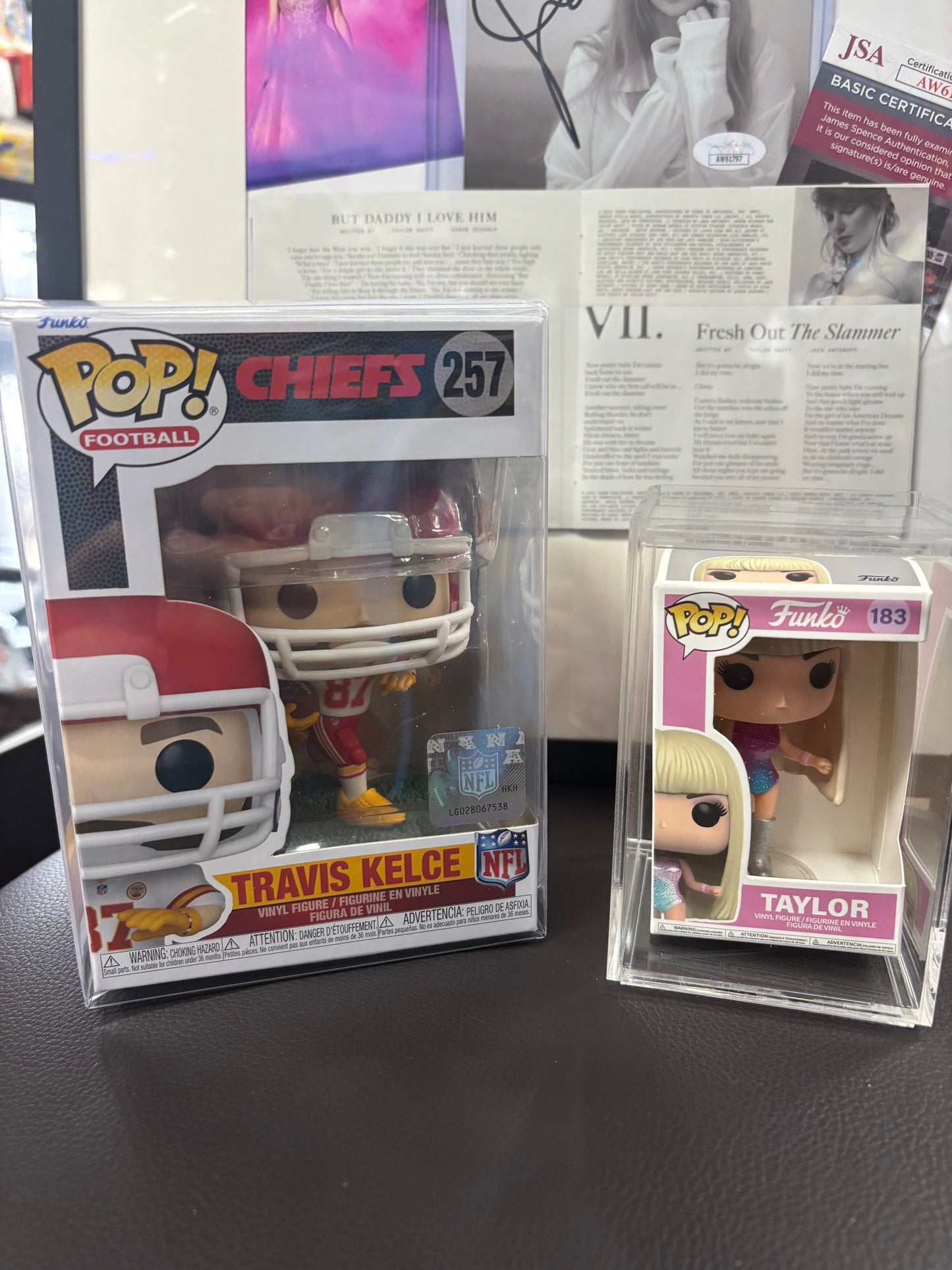 Taylor Swift Autographed CD Collage & Bundle. JSA COA.