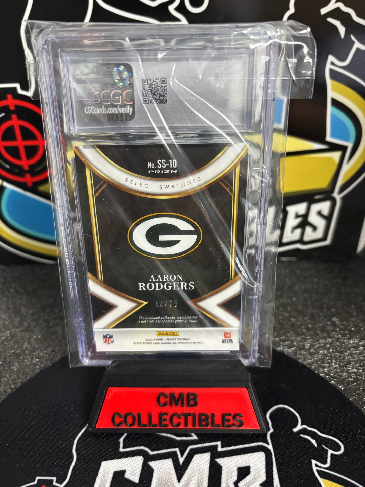 2022 Panini Select Aaron Rodgers Limited Swatch CGC 8.5.