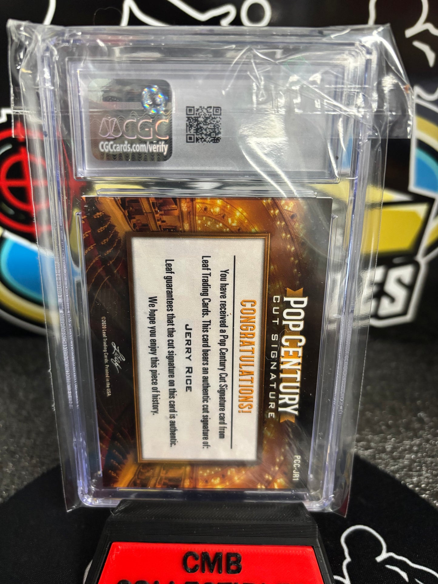 2020 Metal Pop Century Jerry Rice Cut Auto! CGC Graded 10/9!