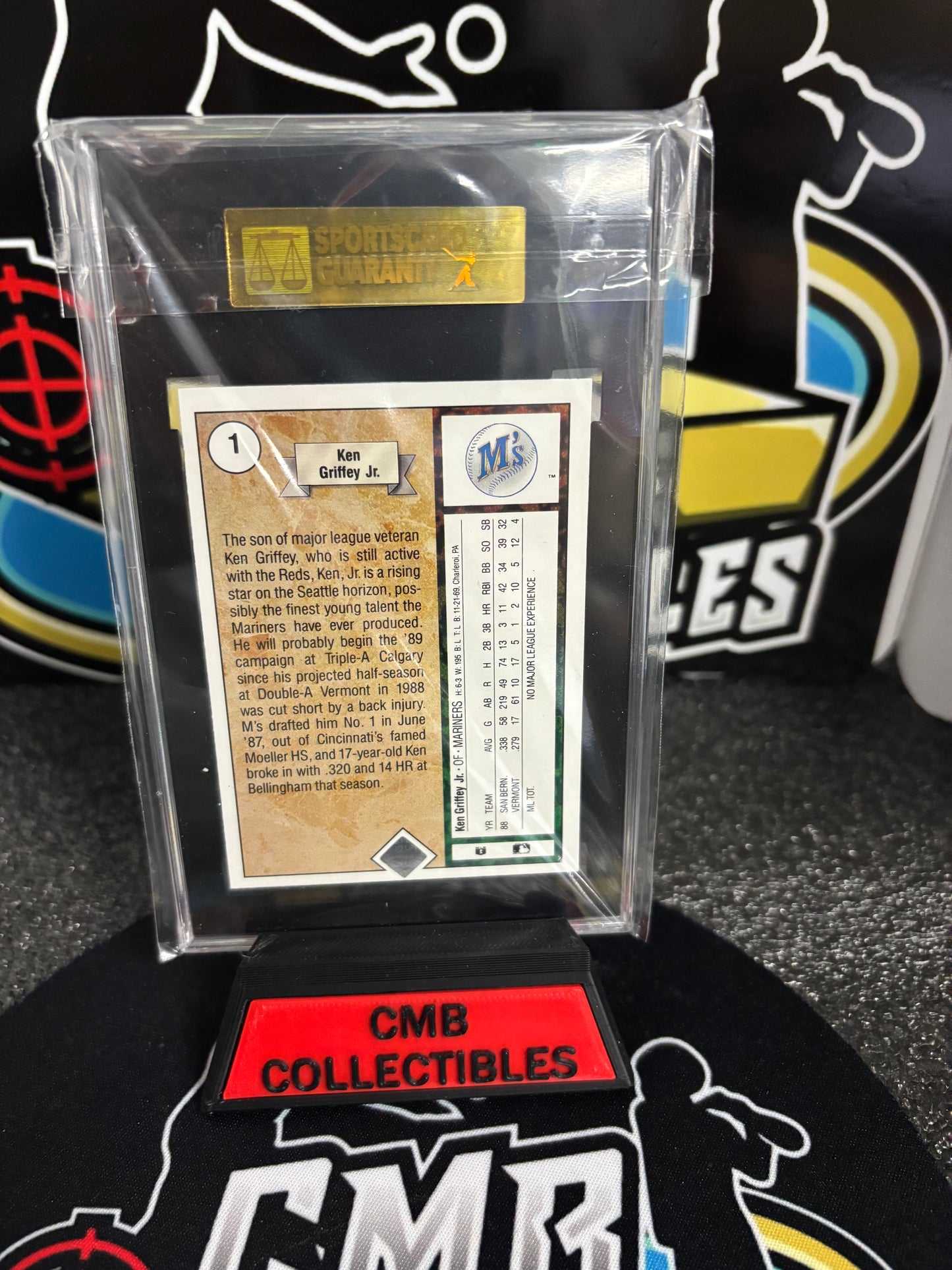 1989 Upper Deck Ken Griffey Jr. #1 RC! Graded SGC 8!