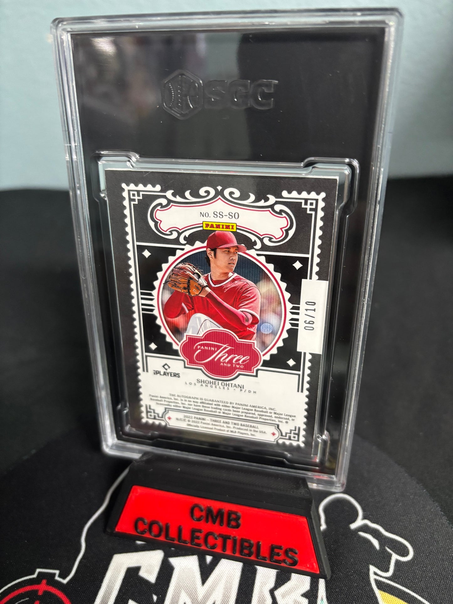 2022 Panini Three & Two Shohei Ohtani Superstar Signatures Holo Gold 6/10! #SS-SO. SGC Graded 10/9!