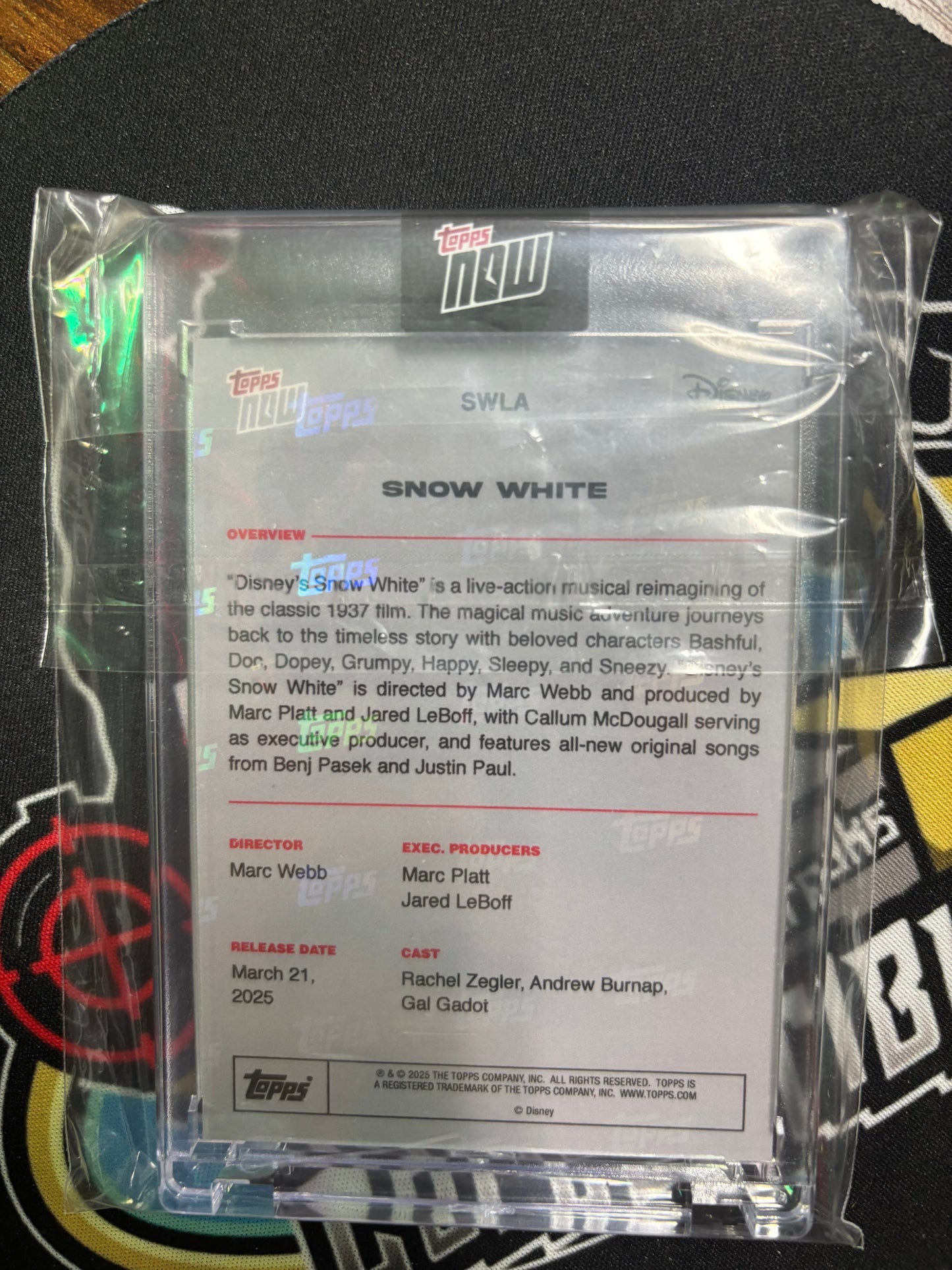 2025 Topps Now Snow White #SWLA. Disney Release 3.21.25. Mint. Encased by Topps.