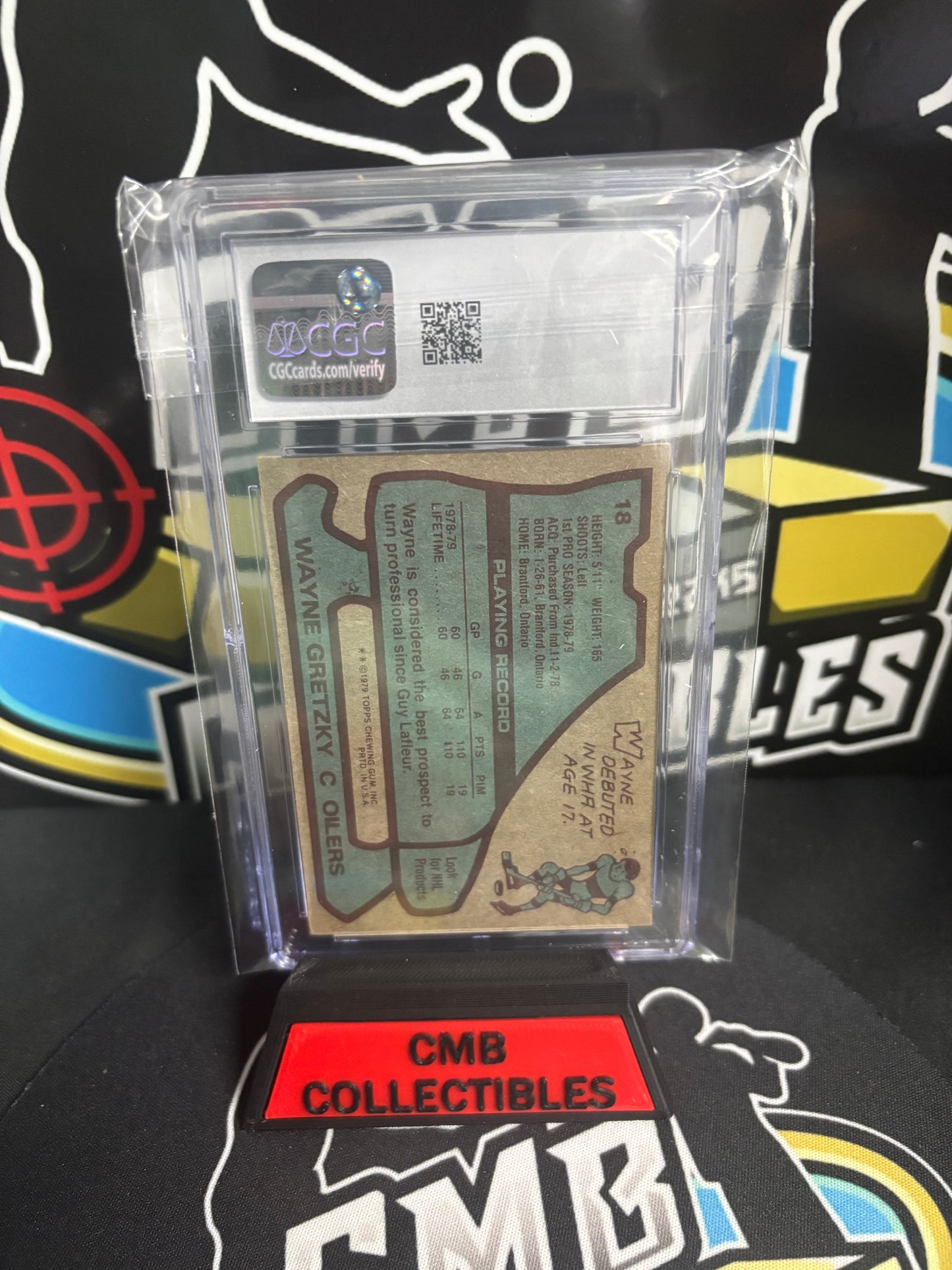 1979-80 Topps Wayne Gretzky RC #18 CGC Graded Excellent 5!