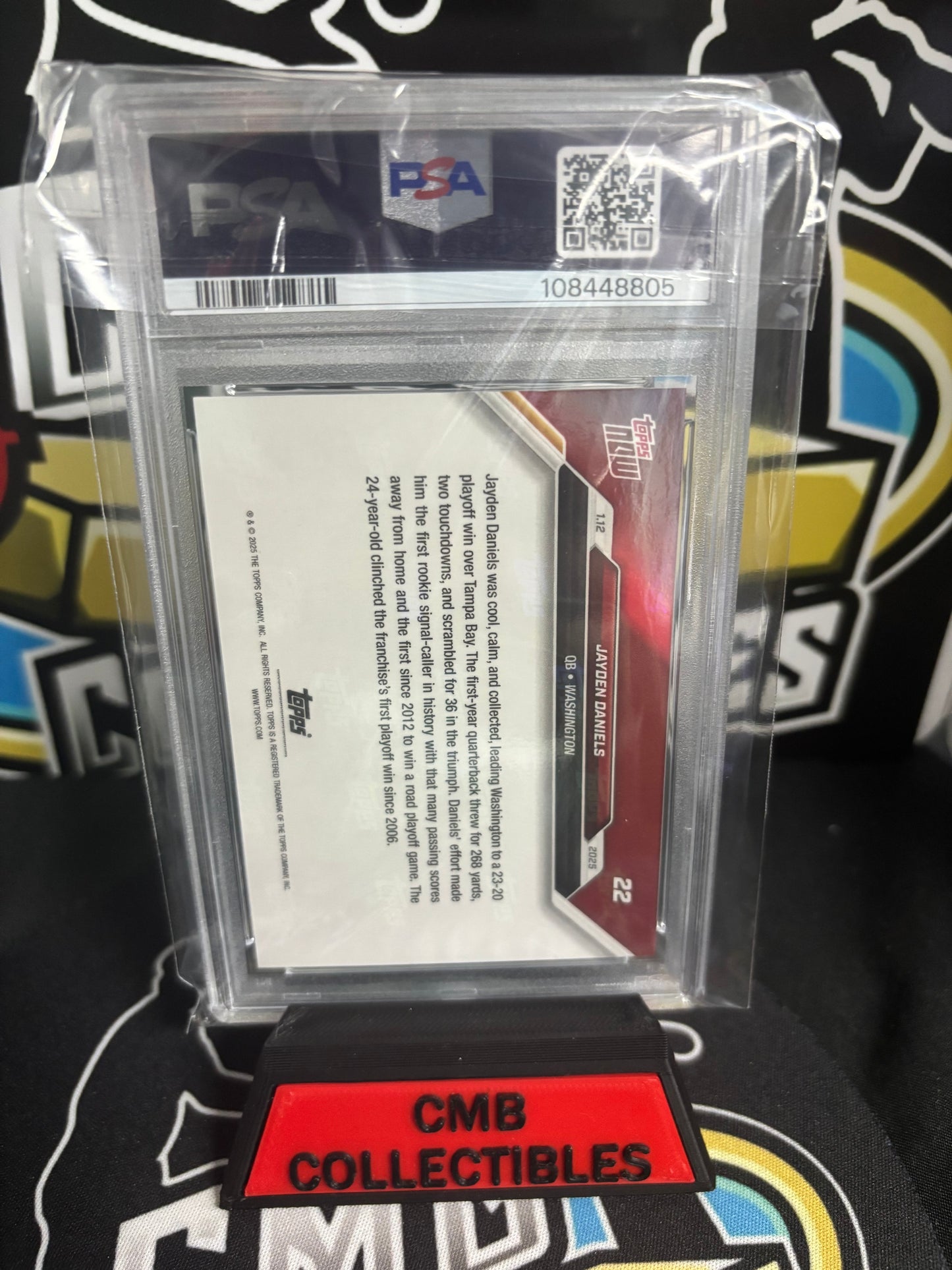 2024 Topps Now Jayden Daniels RC #22 PSA 10! 1.12.2025 First Playoff Win Since 2006!