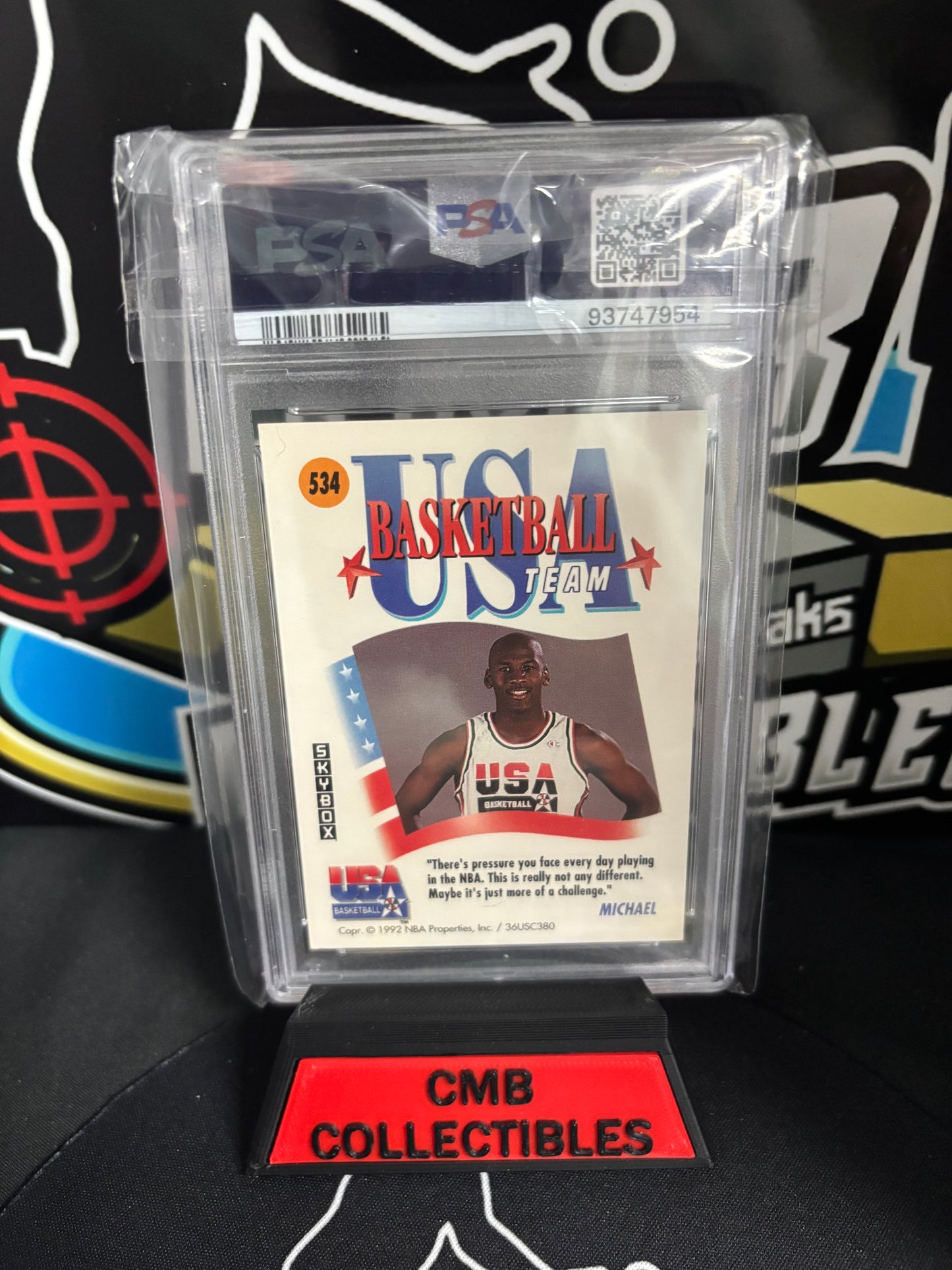 1991 Skybox Michael Jordan USA Barcelona 92 #534 PSA 7!