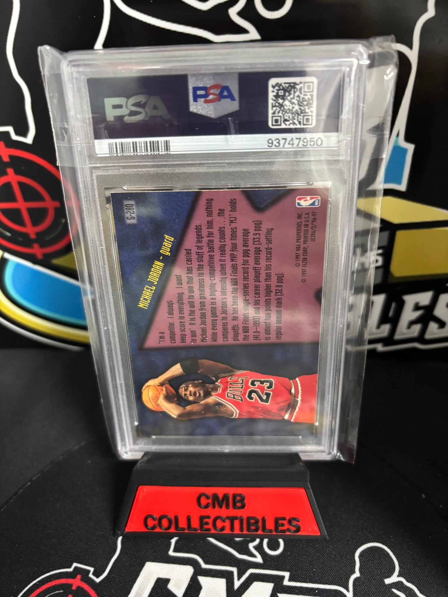1996 Fleer Ultra Michael Jordan #280. PSA 7.