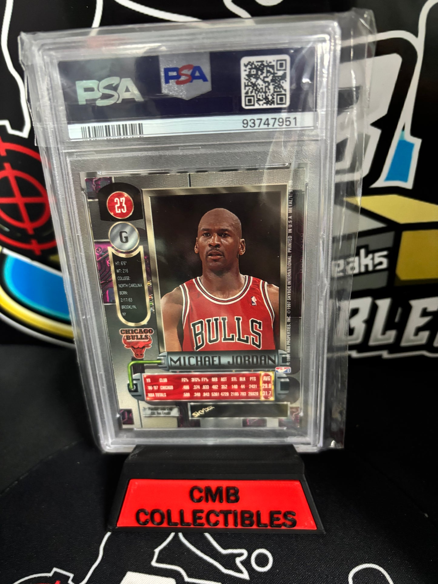 1997 Fleer Metal Universe Michael Jordan #23 PSA 7.