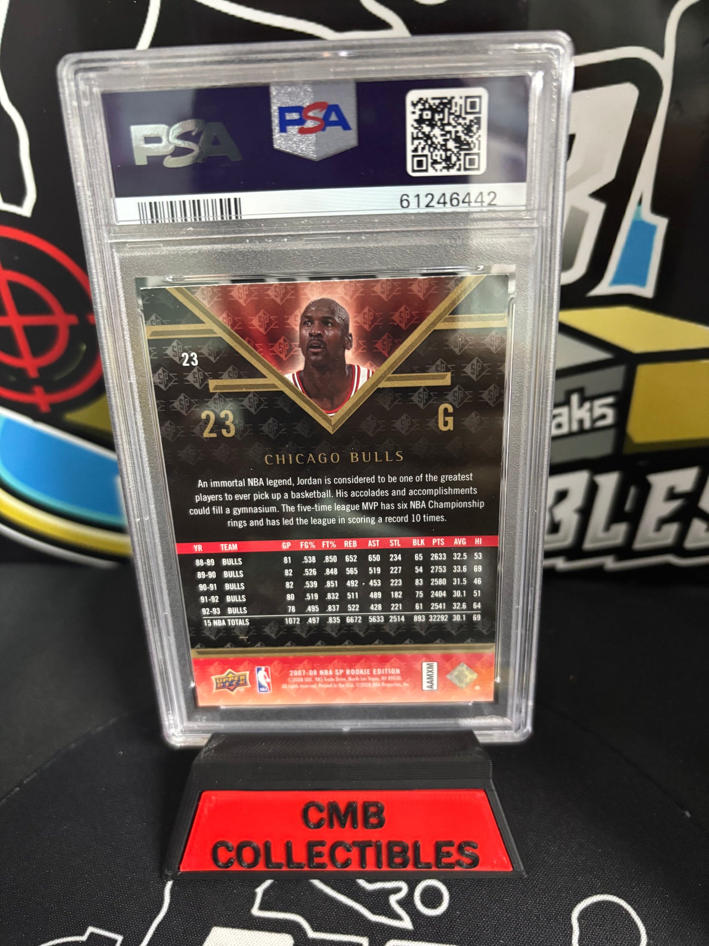 2007 Upper Deck SP Rookie Edition Michael Jordan #23. PSA 6.