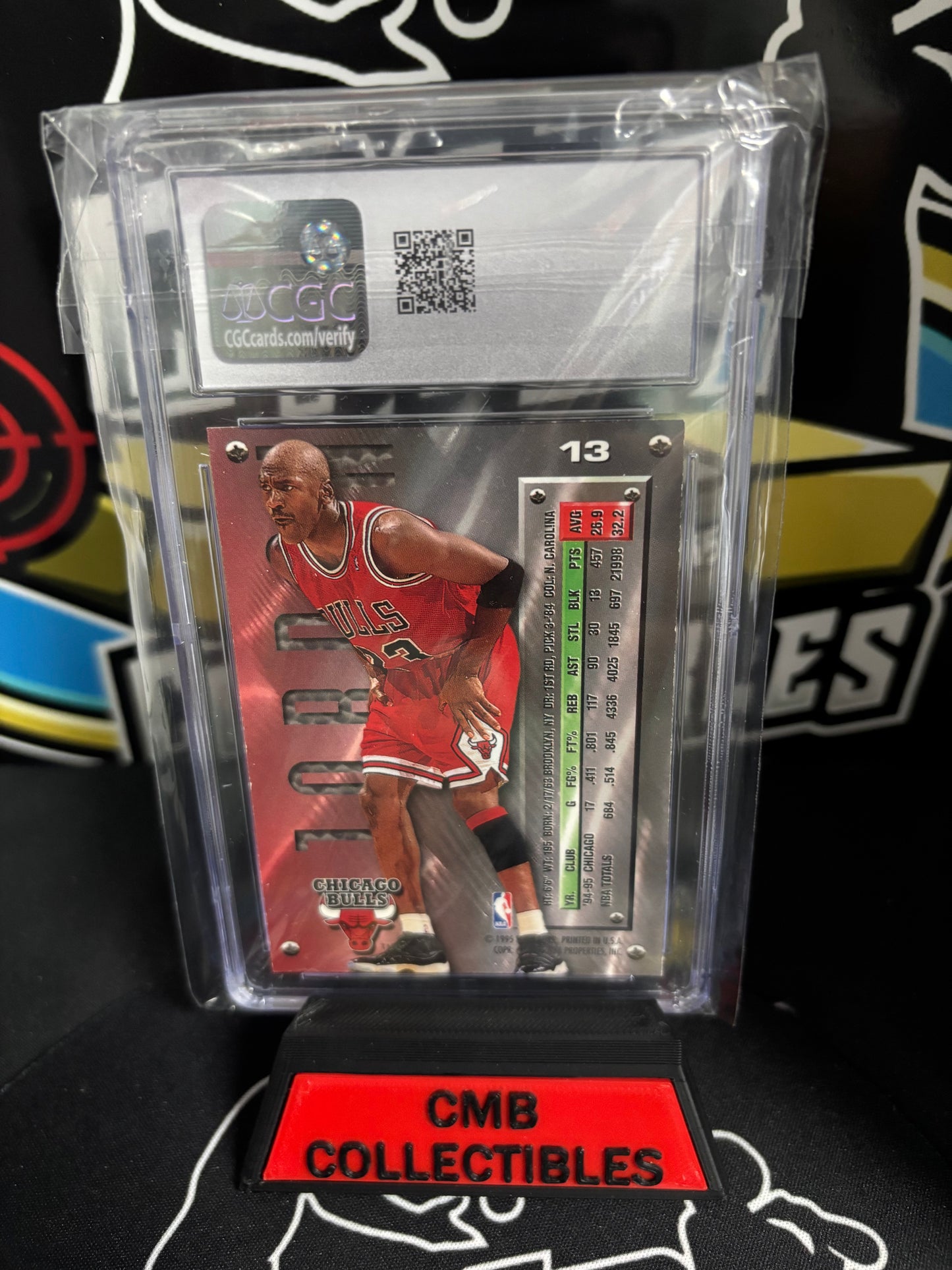 1995-96 Fleer Metal Michael Jordan #13 CGC 8.