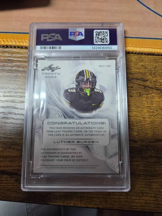 2024 Leaf Autograph 6/49 Luther Burden PSA AUTO 10