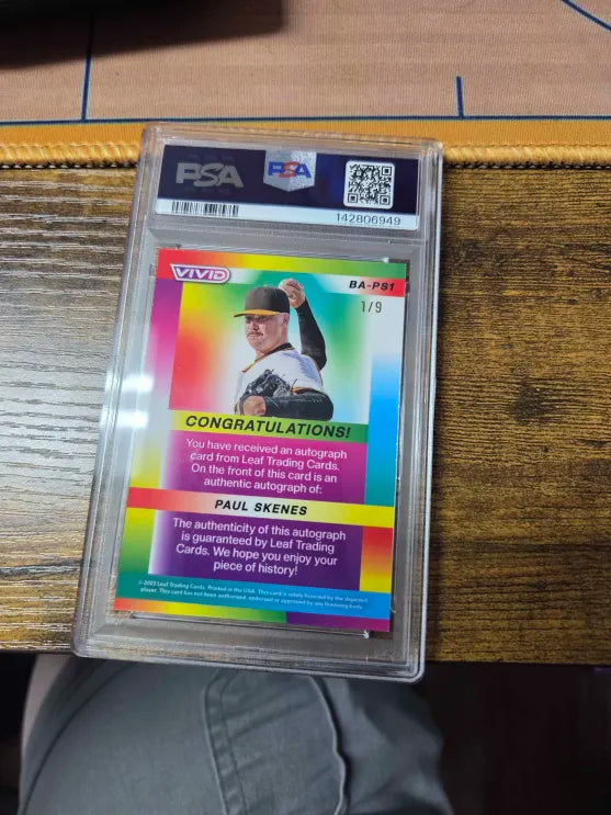 2023 Leaf Vivid Autograph 1/9 Paul Skenes PSA AUTO 10