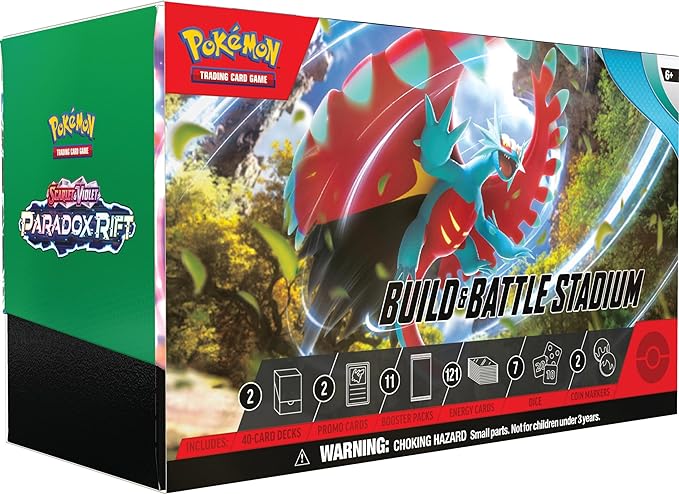 Pokemon TCG Scarlet & Violet Paradox Rift Build & Battle Stadium Box