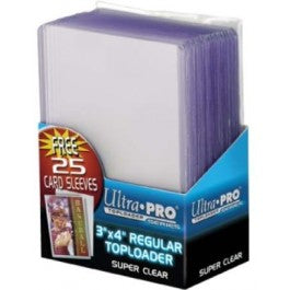 Ultrapro 3 X 4" Regular Toploader With Soft Sleeves (Free 25ct.). New.