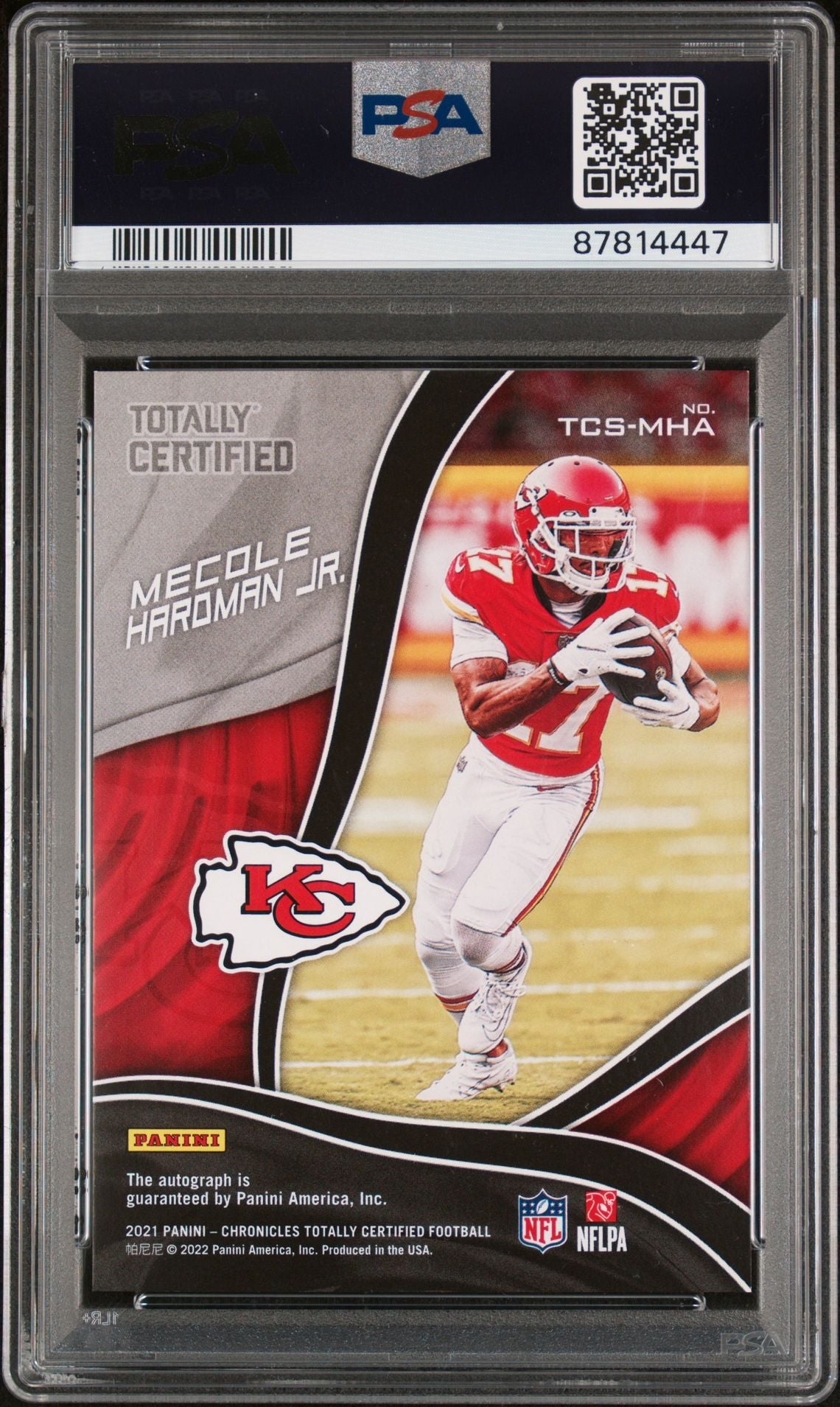 2021 Panini Chronicles Mecole Hardman Totally Certified Auto! 4/10! PSA 10/9!