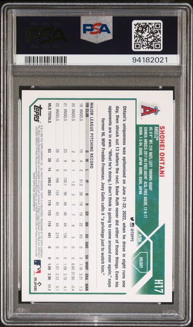 2023 Topps Holiday SSP Shohei Ohtani #H17 PSA 10! Super Short Print!