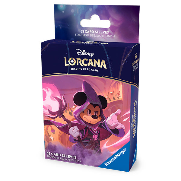 Card Sleeves: Disney Lorcana- Reign of Jafar- Mickey Mouse, Wayward Sorcerer (65ct). New.