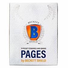 Beckett Shield 9 Pockett Pages. New. 100 per box.
