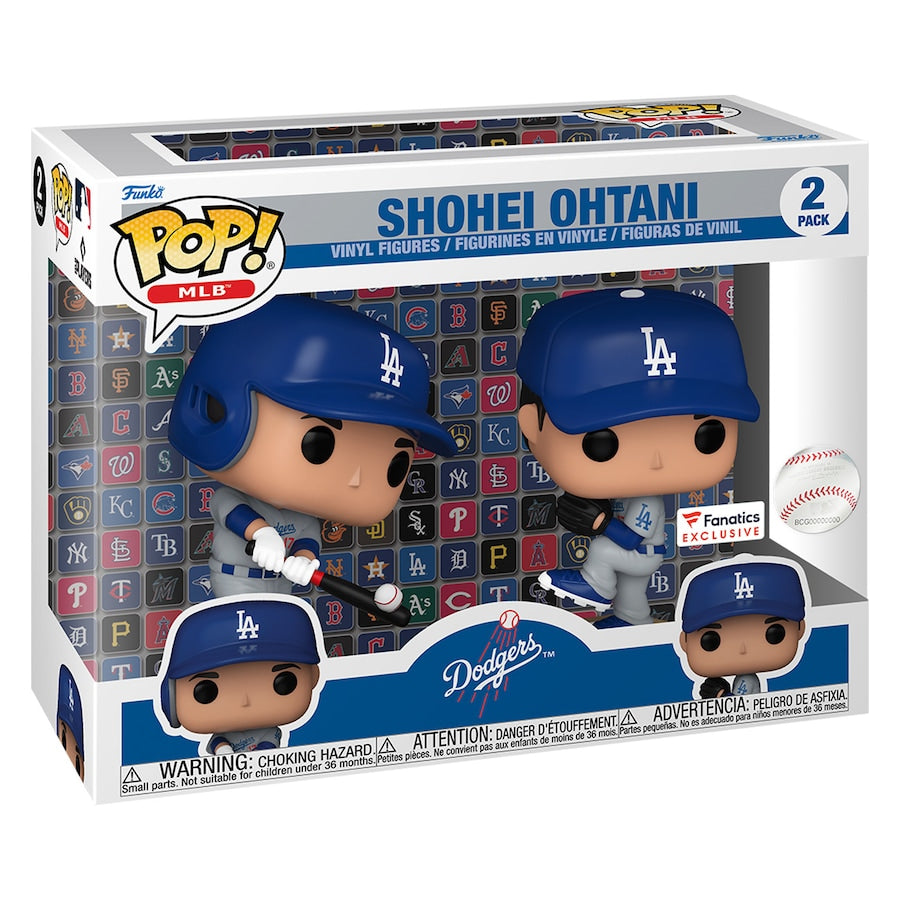 Shohei Ohtani Los Angeles Dodgers Funko Fanatics Exclusive Two-Pack POP! Vinyl Figure Set. New.