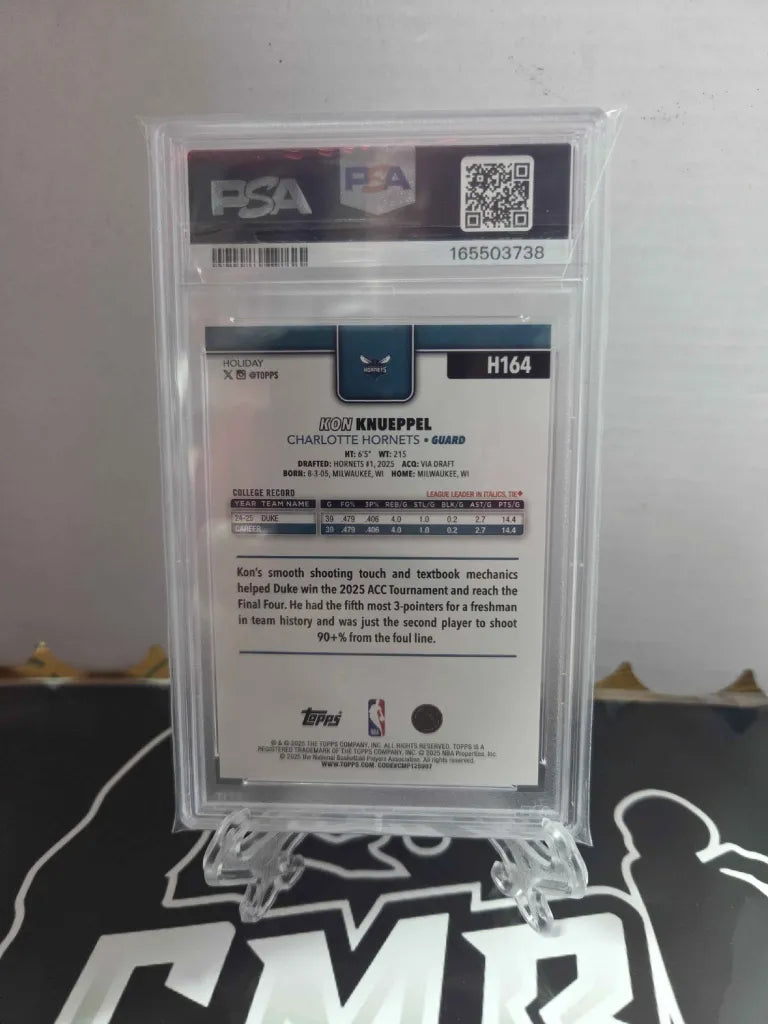2025 Topps Holiday Kon Knueppel PSA 10