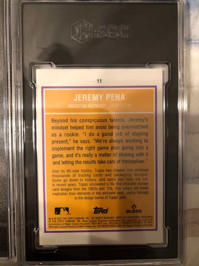 2022 Topps Brooklyn Collection Jeremy Pena #11 RC SGC Graded 10!