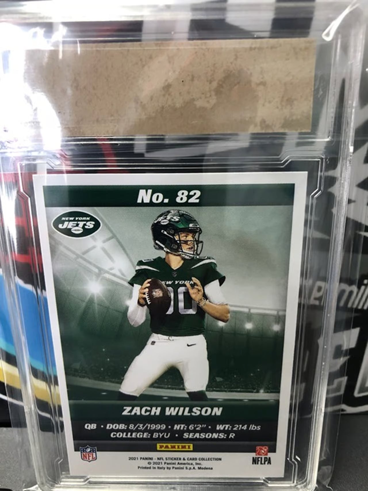 2021 Panini Sticker & Card Collection Zach Wilson #82 RC Graded GEM 10!