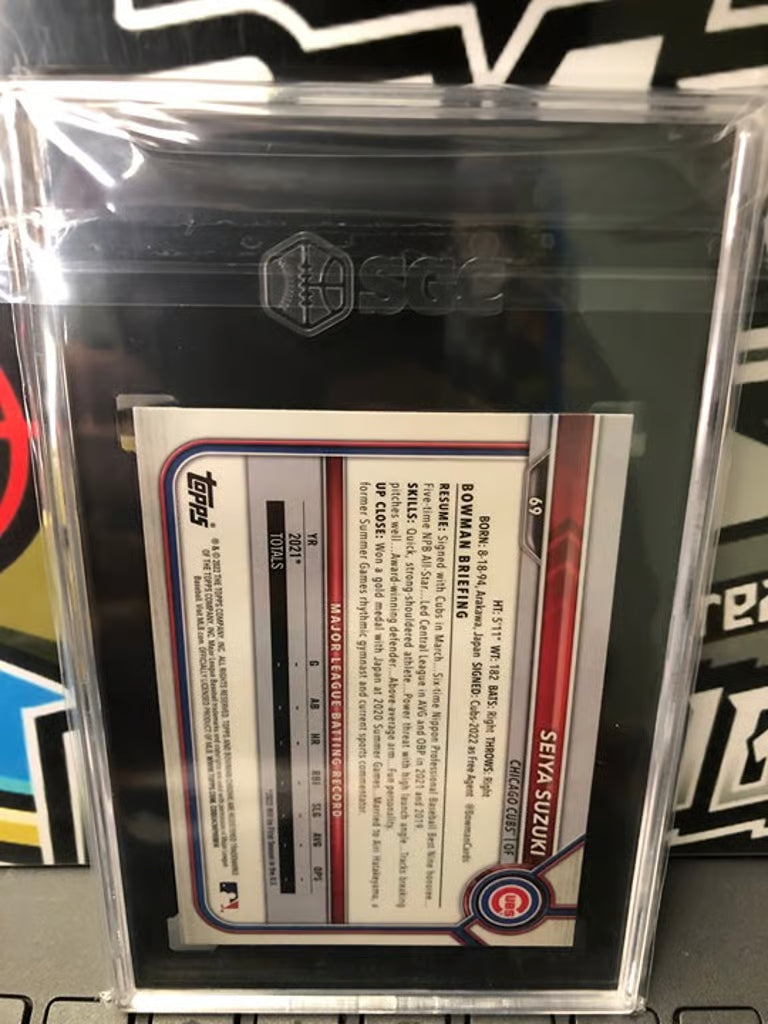 2022 Bowman Chrome Seiya Suzuki #69 RC Graded SGC 9!