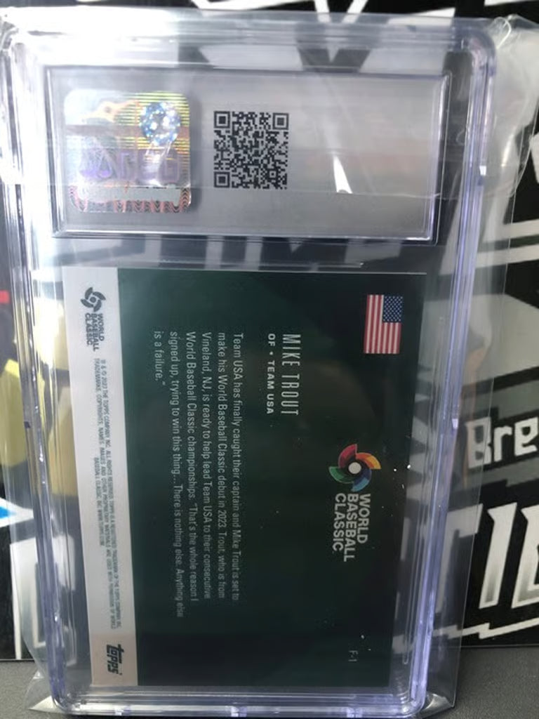 2023 Topps WBC GS Mike Trout #F-1 Graded Gem 10!