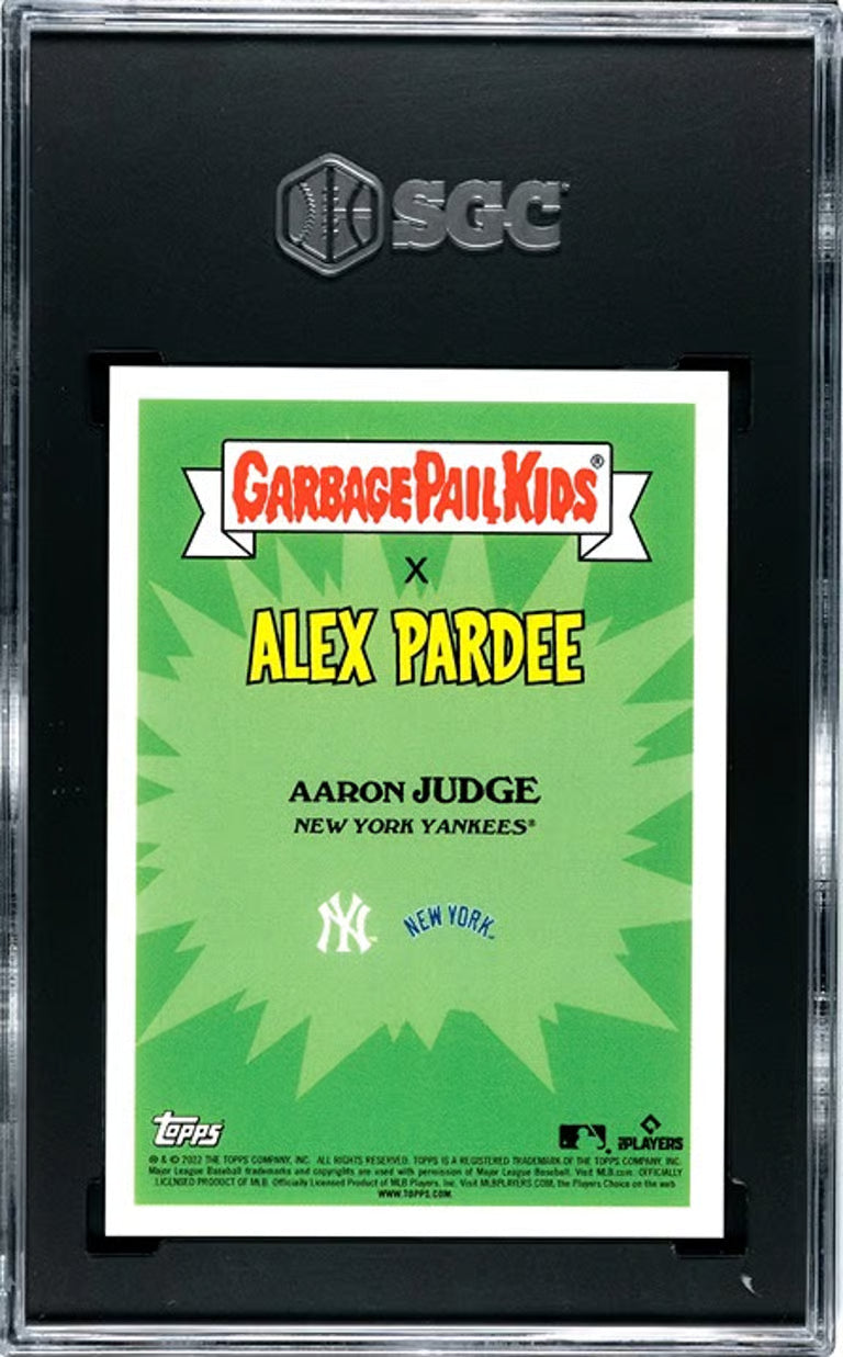 2022 Topps GPK X MLB Aaron Sludge #4A Aaron Judge. SGC GEM 10!