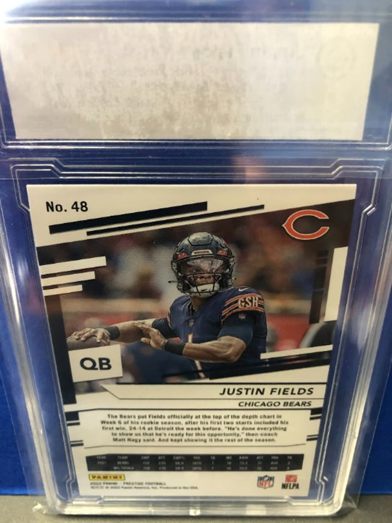 2022 Panini Prestige Justin Fields Xtra Points #48 LIMITED 221/249 Graded 10!