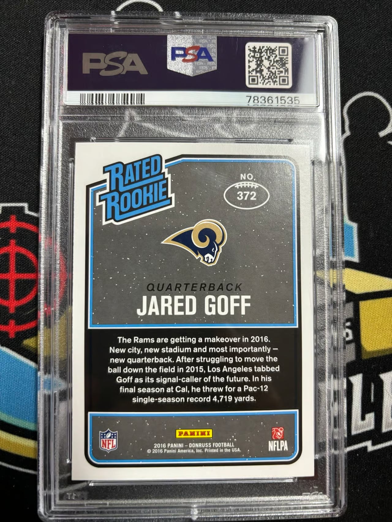 2016 Donruss RR Jared Goff #372 PSA 10 RC!