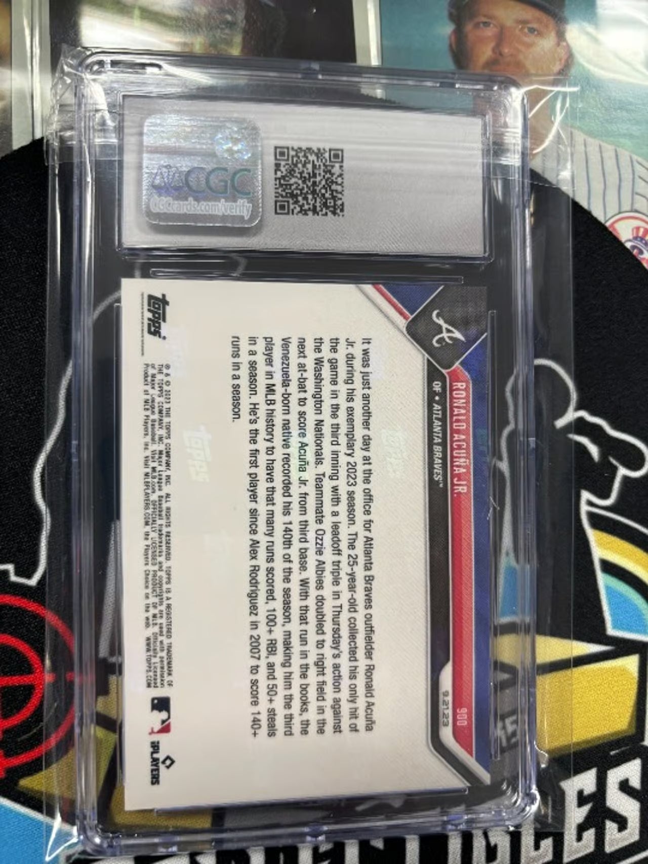 2023 Topps Now Ronald Acuna Jr. #900 140 Run Season Graded GEM MINT 10!