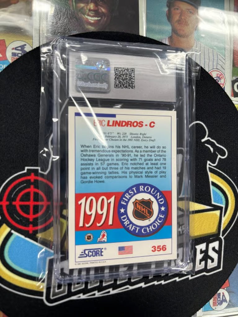 1991-92 Score American Eric Lindros #356 RC Graded MINT 9!