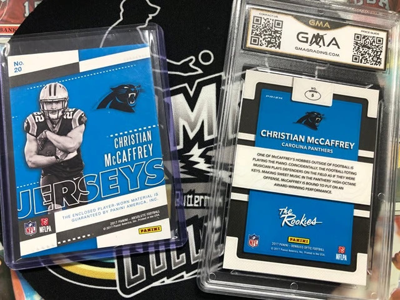2017 Christian McCaffrey RC Lot of 2. Panini patch #20. The Rookies #5!