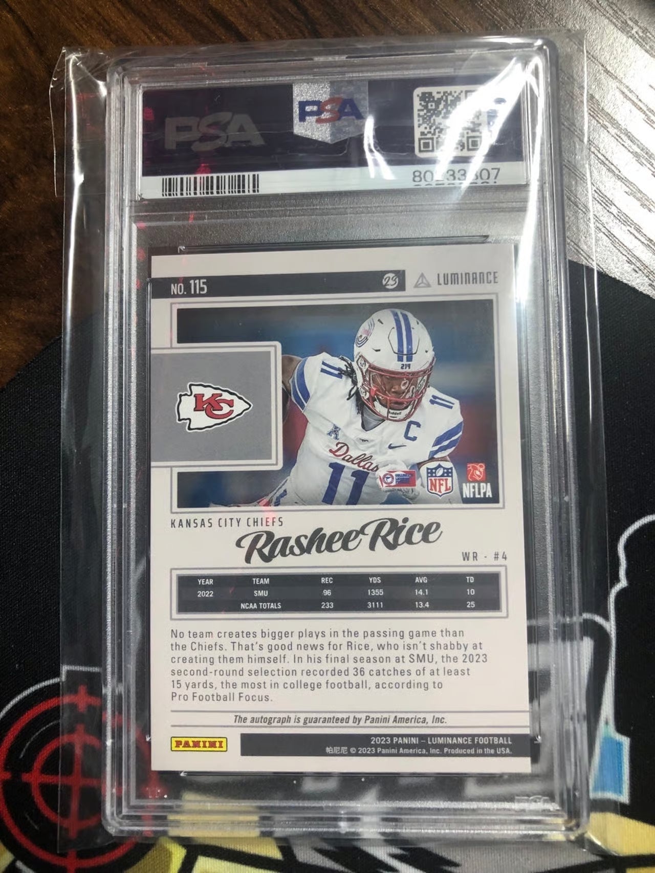 2023 Luminance Rashee Rice Limited Autograph Gold RC PSA 9!