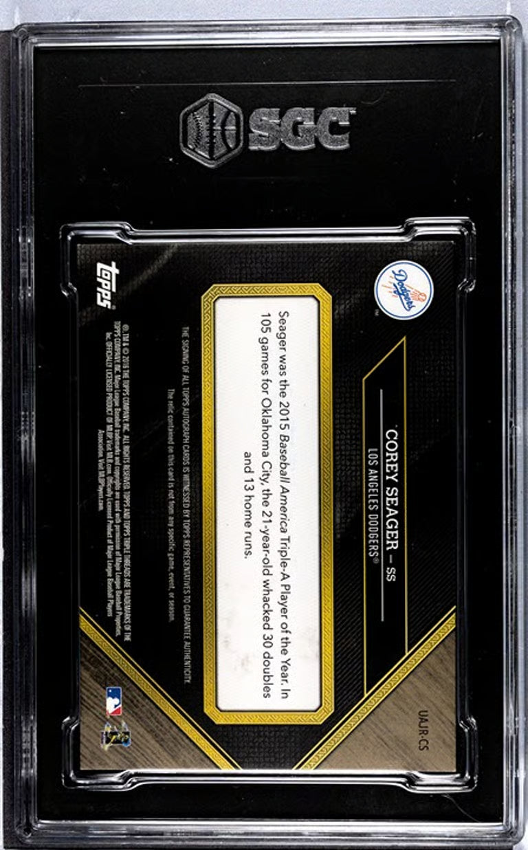 2016 Topps Triple Threads Corey Seager Relic Auto 32/75! SGC 10/9.5!
