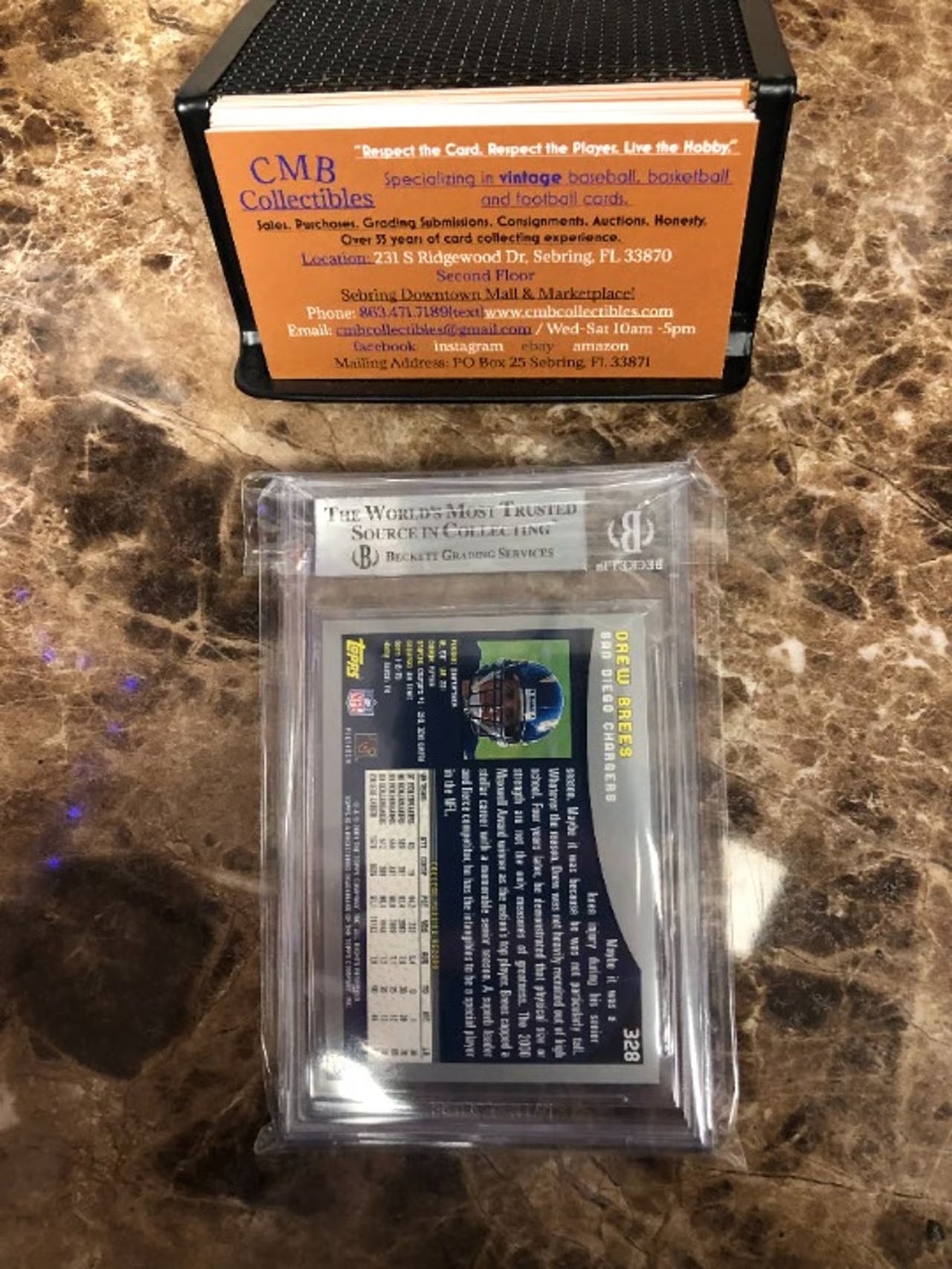 2001 Topps Drew Brees RC #328 Beckett Graded 9!